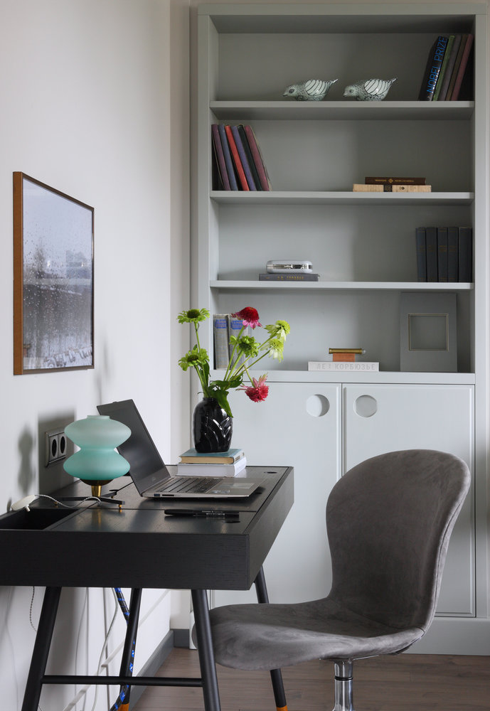 Фотография: Кабинет в стиле Современный, Эклектика, Квартира, Проект недели, Москва, новостройка, Монолитный дом, Наталья Юнг, Светлана Озерова, 4 и больше, Более 90 метров – фото на INMYROOM Фотография: Кабинет в стиле Современный, Эклектика, Квартира, Проект недели, Москва, новостройка, Монолитный дом, Наталья Юнг, Светлана Озерова, 4 и больше, Более 90 метров – фото на INMYROOM