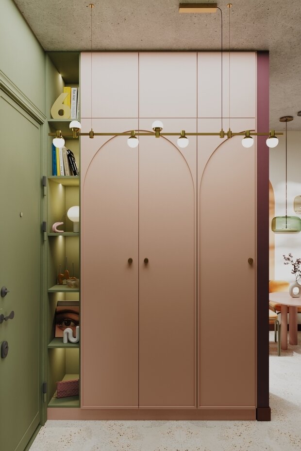 Фотография: Прихожая в стиле Современный, Эклектика, Малогабаритная квартира, Квартира, Проект дня, Москва, Монолитный дом, 2 комнаты, до 40 метров, terracotta.buro, Илона Рафикова – фото на INMYROOM