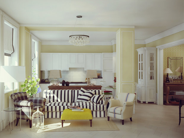 Фото из портфолио АПАРТАМЕНТЫ ЖК "СТУДЕНЧЕСКАЯ 20" – фотографии дизайна интерьеров на INMYROOM