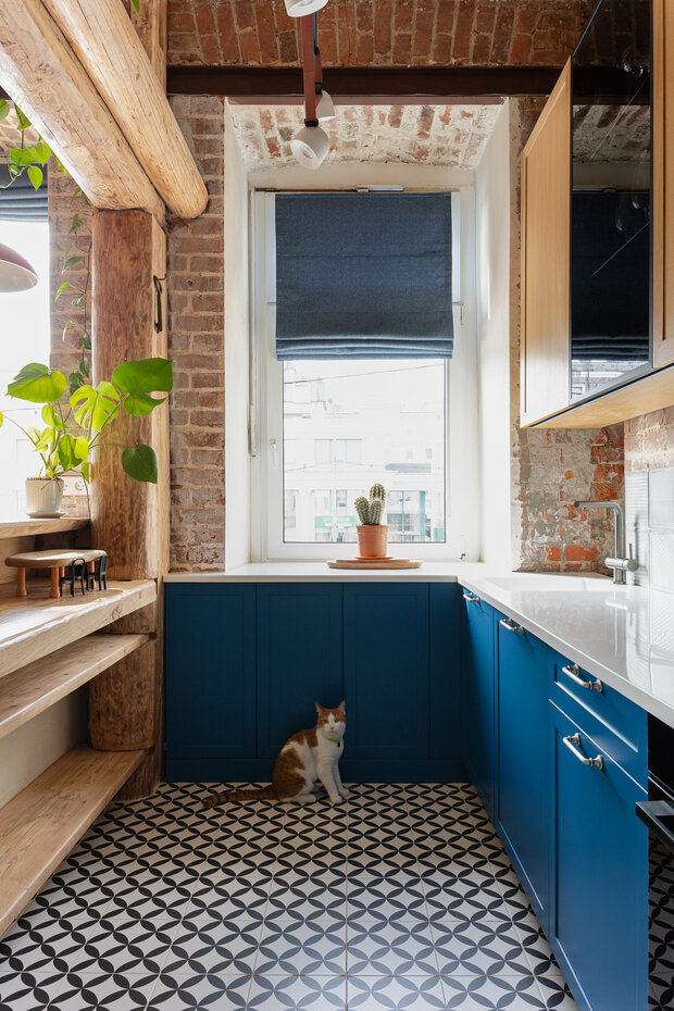 Фотография: Кухня и столовая в стиле Лофт, Скандинавский, Современный, Эклектика, Квартира, Проект дня, Москва, Хамовники, Сталинка, 4 и больше, Более 90 метров, Руслан Мусин – фото на INMYROOM