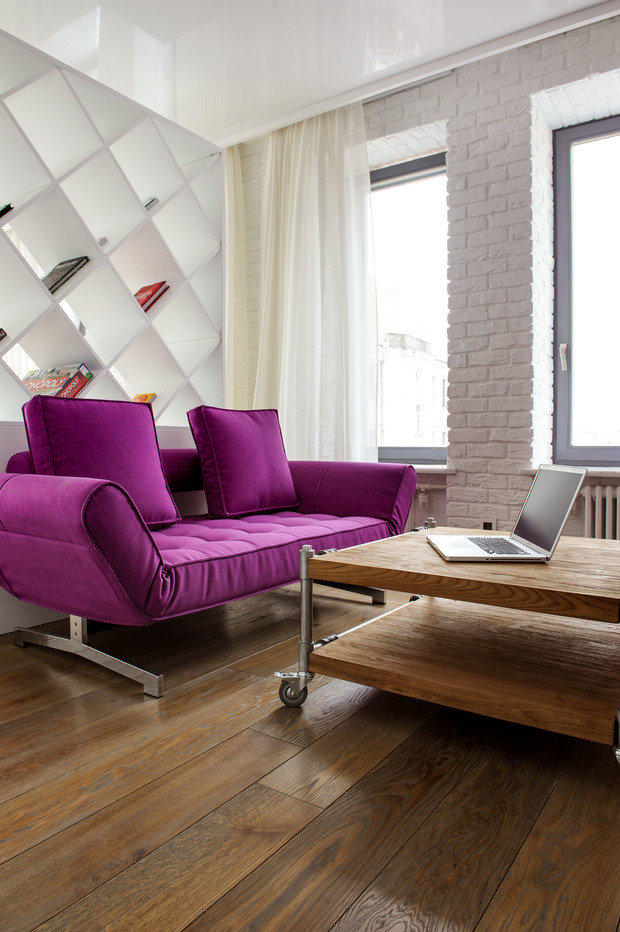 Фотография: Гостиная в стиле Лофт, Квартира, Дома и квартиры, Проект недели, Поп-арт – фото на INMYROOM