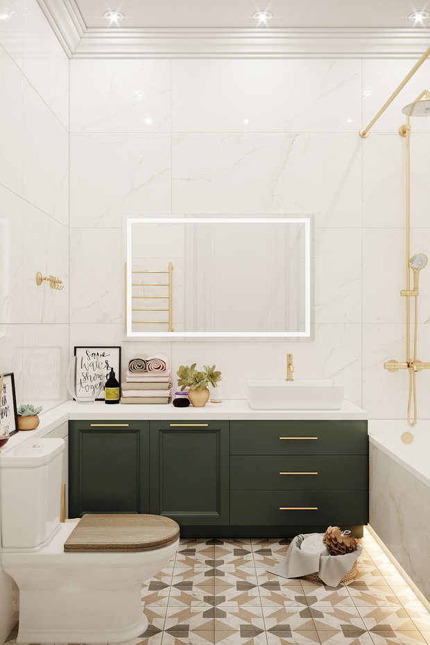 Фото из портфолио Проект и реализация двушки 70 кв.м. в ЖК на Академической – фотографии дизайна интерьеров на INMYROOM