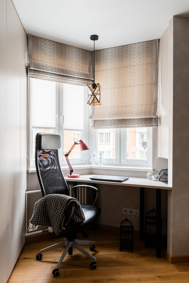 Фотография: Кабинет в стиле Современный, Эклектика, Квартира, Проект недели, Москва, П-44, 3 комнаты, 60-90 метров, Алина Калинкина – фото на INMYROOM