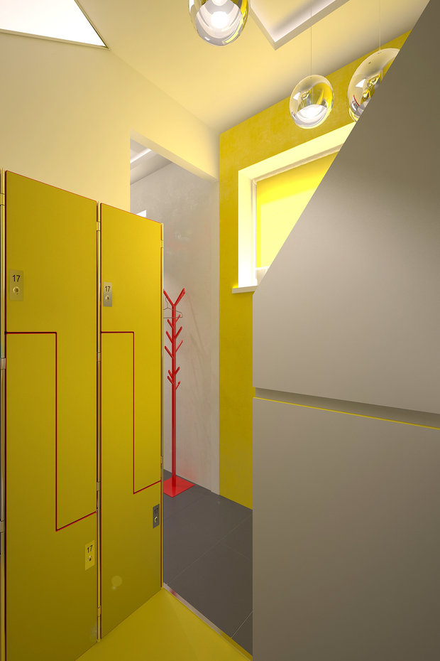 Фото из портфолио Раздевалки в штаб-квартире Eforb – фотографии дизайна интерьеров на INMYROOM