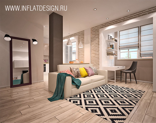Фото из портфолио Студия на улице Строителей – фотографии дизайна интерьеров на INMYROOM