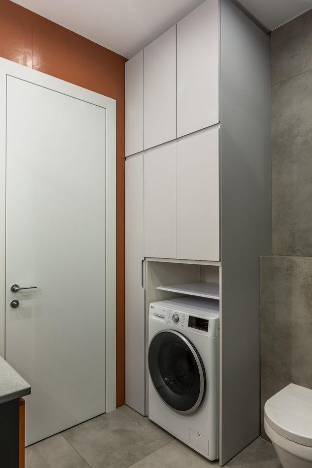 Фотография: Ванная в стиле Минимализм, Современный, Квартира, Проект недели, Москва, Buro Brainstorm, 1 комната, до 40 метров, 40-60 метров – фото на INMYROOM