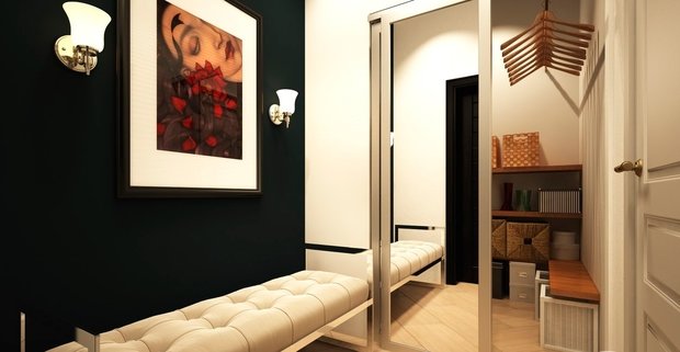 Фотография: Прихожая в стиле Классический, Современный, Лофт, Дом, Россия, Белый, Проект недели, Черный, Москва, Красный, Голубой, Grohe, Kerama Marazzi, Belinka, Loft and Home, ООО «Альянс «Супернова», Таунхаус – фото на INMYROOM