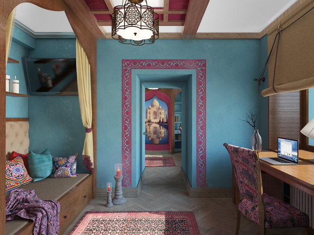 Фото из портфолио Кабинет в восточном стиле – фотографии дизайна интерьеров на INMYROOM