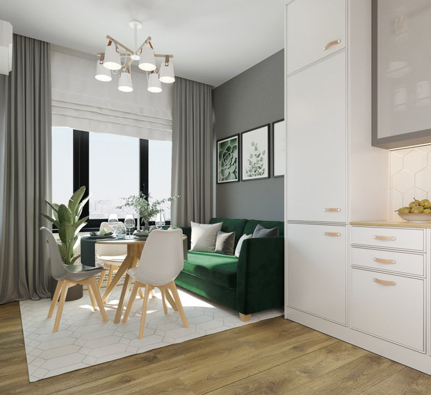 Фото из портфолио ЖК Ясный, квартира в скандинавском стиле – фотографии дизайна интерьеров на INMYROOM