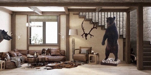 Фото из портфолио ОХОТНИЧЬЯ УСАДЬБА – фотографии дизайна интерьеров на INMYROOM