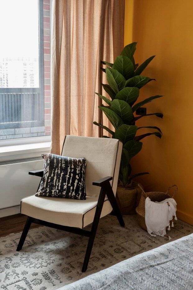 Фотография: Спальня в стиле Скандинавский, Современный, Квартира, Проект недели, Воронеж, 2 комнаты, 60-90 метров, Suningroom, Александра Мозговая – фото на INMYROOM