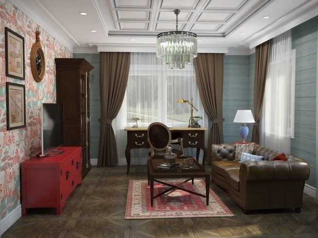 Фотография: Кабинет в стиле Прованс и Кантри, Классический, Дом, Советы, Дача, оксана евдокимова, мм-2 – фото на INMYROOM