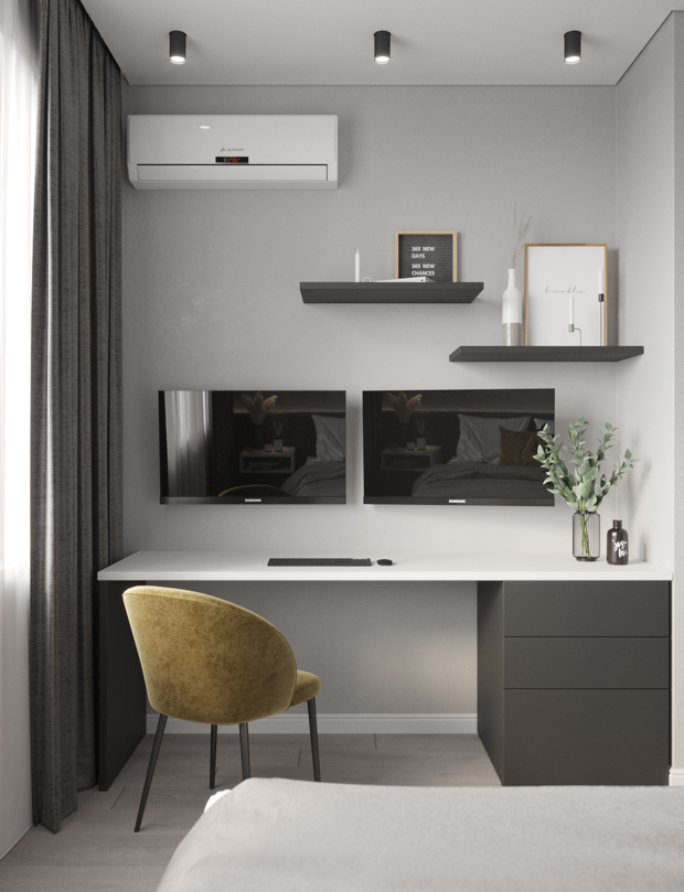 Фото из портфолио Проект студии 25 кв.м. в ЖК "Новый Зеленоград" – фотографии дизайна интерьеров на INMYROOM