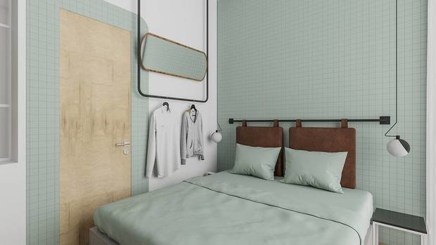 Фотография: Спальня в стиле Скандинавский, Современный, Квартира, Проект недели, Москва, 2 комнаты, до 40 метров, ALLO MISHEL, Олеся Клокова – фото на INMYROOM