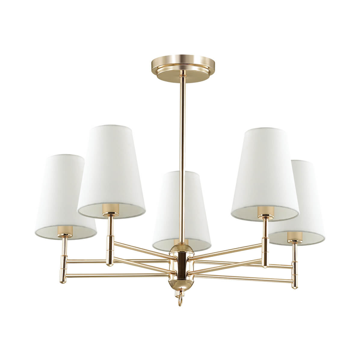 Потолочная люстра Doris с белыми плафонами
