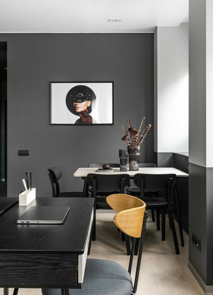 Фотография: Кухня и столовая в стиле Современный, Малогабаритная квартира, Проект недели, Санкт-Петербург, 2 комнаты, 40-60 метров, Livet architects – фото на INMYROOM