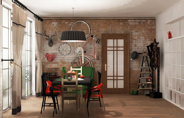 Фотография: Кухня и столовая в стиле Лофт – фото на InMyRoom.ru
