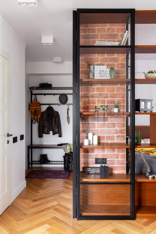 Фотография: Прихожая в стиле Скандинавский, Малогабаритная квартира, Квартира, Студия, Проект недели, Москва, до 40 метров, АрхОснова – фото на INMYROOM
