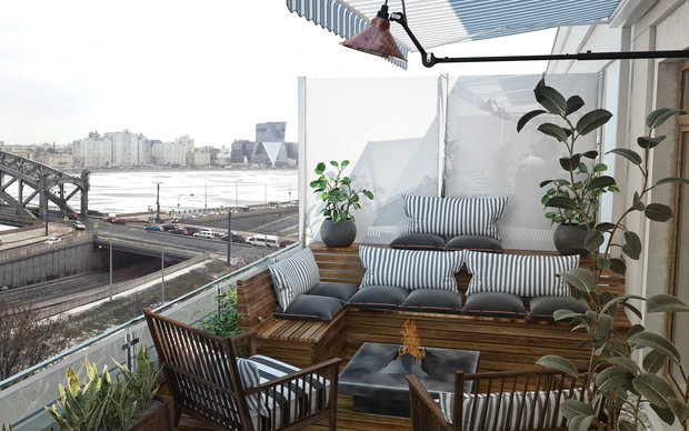 Фотография: Терраса в стиле Лофт, Квартира, Проект недели, Санкт-Петербург, Samsung, ToTaste Studio, 4 и больше, Более 90 метров, Монолитно-кирпичный, энциклопедия_интерьер, Максим Жуков, the frame – фото на INMYROOM