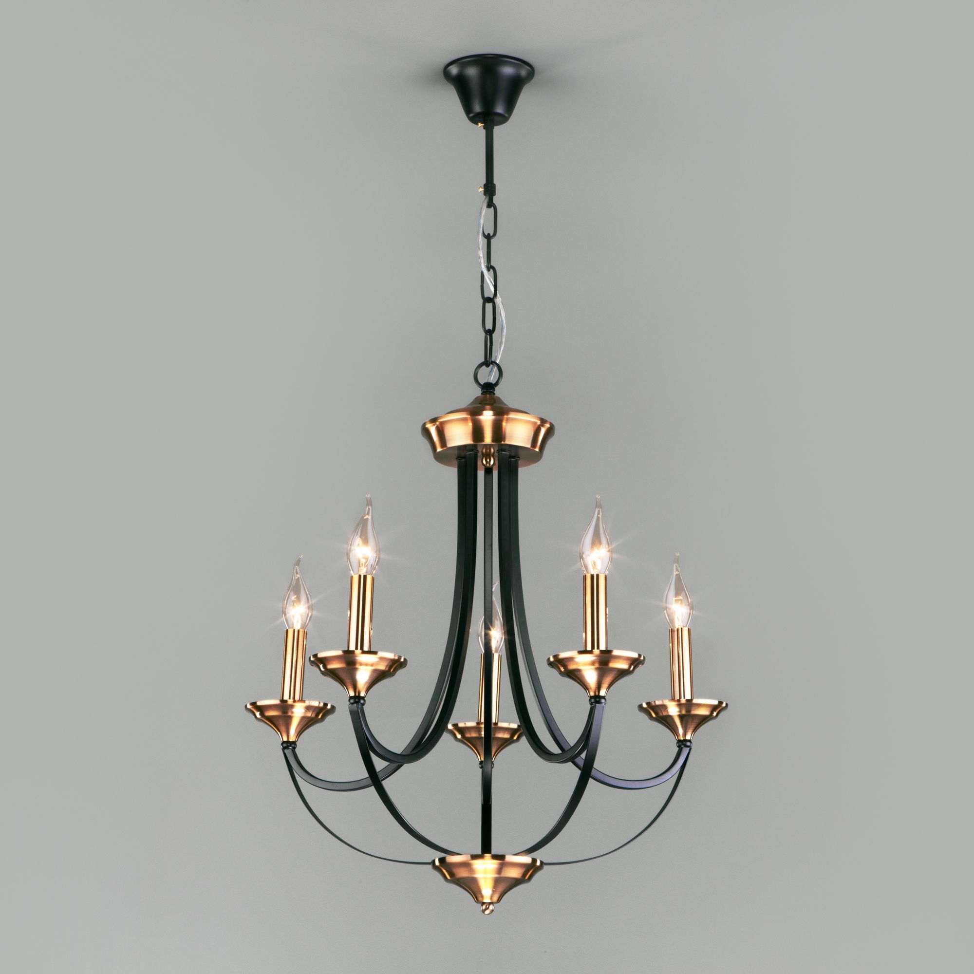 Подвесная люстра Lazzaro черного цвета