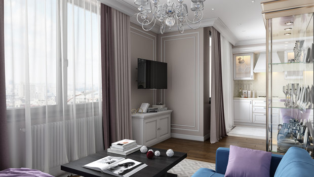 Фото из портфолио Нежная классика – фотографии дизайна интерьеров на INMYROOM