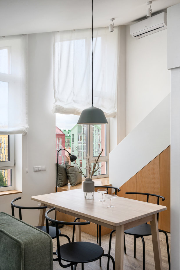 Фотография: Кухня и столовая в стиле Минимализм, Современный, Квартира, Студия, Проект недели, Киев, Ольга Бондарь, до 40 метров – фото на INMYROOM