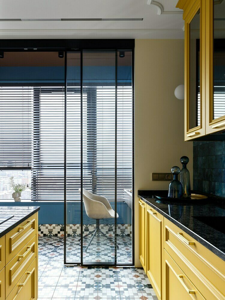 Фотография: Кухня и столовая в стиле Современный, Эклектика, Квартира, Проект недели, Москва, 3 комнаты, Более 90 метров, Miklashevskaia Interior, Анна Миклашевская – фото на INMYROOM