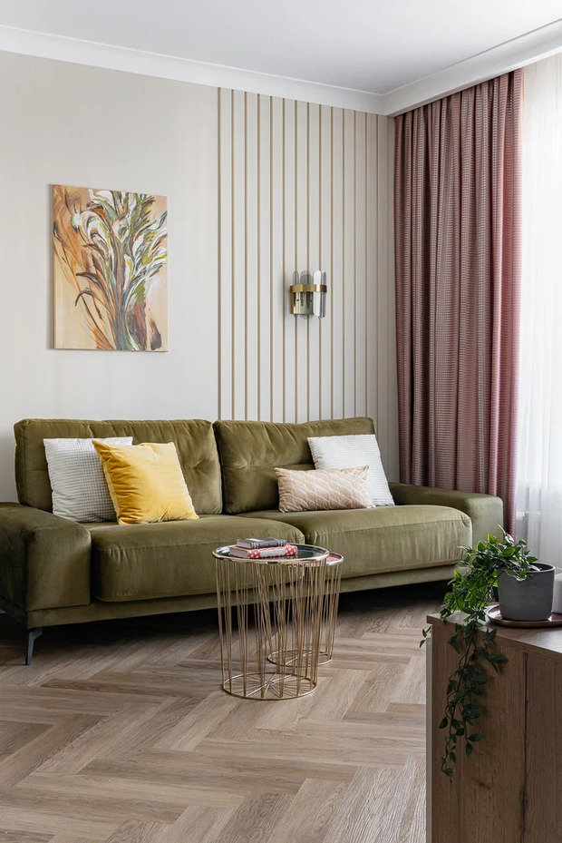 Фотография: Гостиная в стиле Современный, Квартира, Проект недели, Челябинск, 3 комнаты, 60-90 метров, Александра Хасанова – фото на INMYROOM