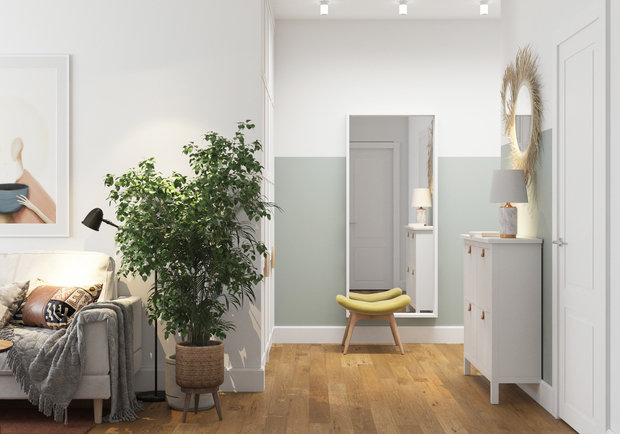 Фотография: Прихожая в стиле Современный, Скандинавский, Квартира, Проект недели, 2 комнаты, 60-90 метров, Марина Меренкова, Пушкино – фото на INMYROOM