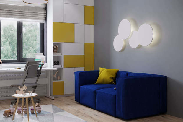 Фотография: Детская в стиле Современный, Квартира, Проект недели, Geometrium, Более 90 метров, Kronospan – фото на INMYROOM