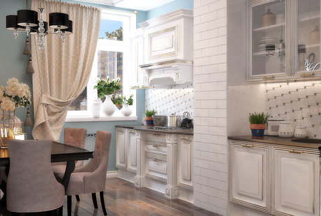 Французский стиль для кухни - 3D визуализация от Design Ideas Crimea