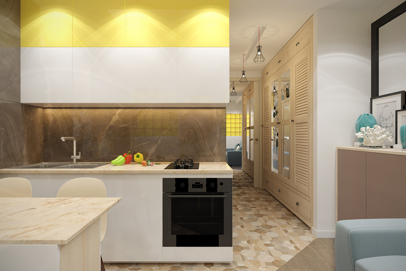 Фото из портфолио мини-квартира 27кв.м. – фотографии дизайна интерьеров на INMYROOM Фото из портфолио мини-квартира 27кв.м. – фотографии дизайна интерьеров на INMYROOM