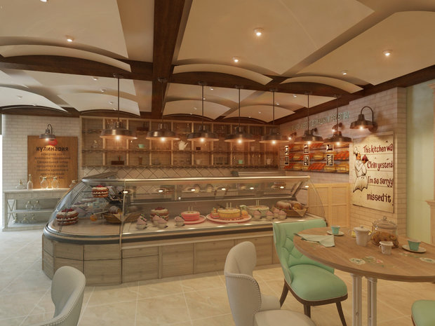 Фото из портфолио проект кафе в "Еврейском Культурном Центре" – фотографии дизайна интерьеров на INMYROOM