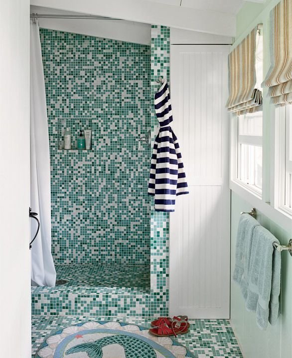 Фотография: Ванная в стиле Прованс и Кантри, Декор интерьера, Дизайн интерьера, Декор, Цвет в интерьере, Морской – фото на INMYROOM