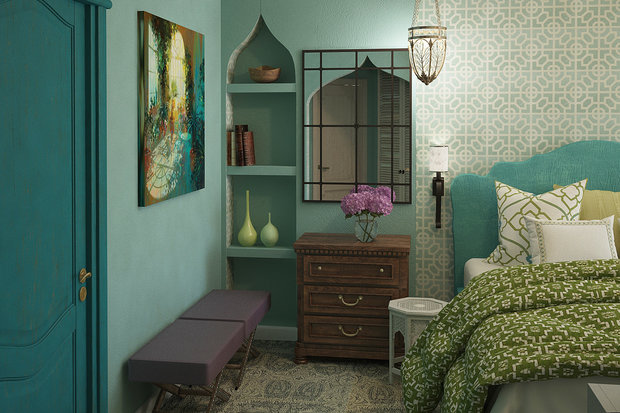 Фото из портфолио Эклектика в бирюзовых тонах – фотографии дизайна интерьеров на INMYROOM