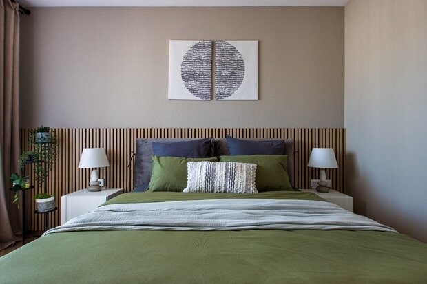 Фотография: Спальня в стиле Скандинавский, Современный, Минимализм, Квартира, Проект недели, Санкт-Петербург, 2 комнаты, 40-60 метров, Анна Посохова – фото на INMYROOM