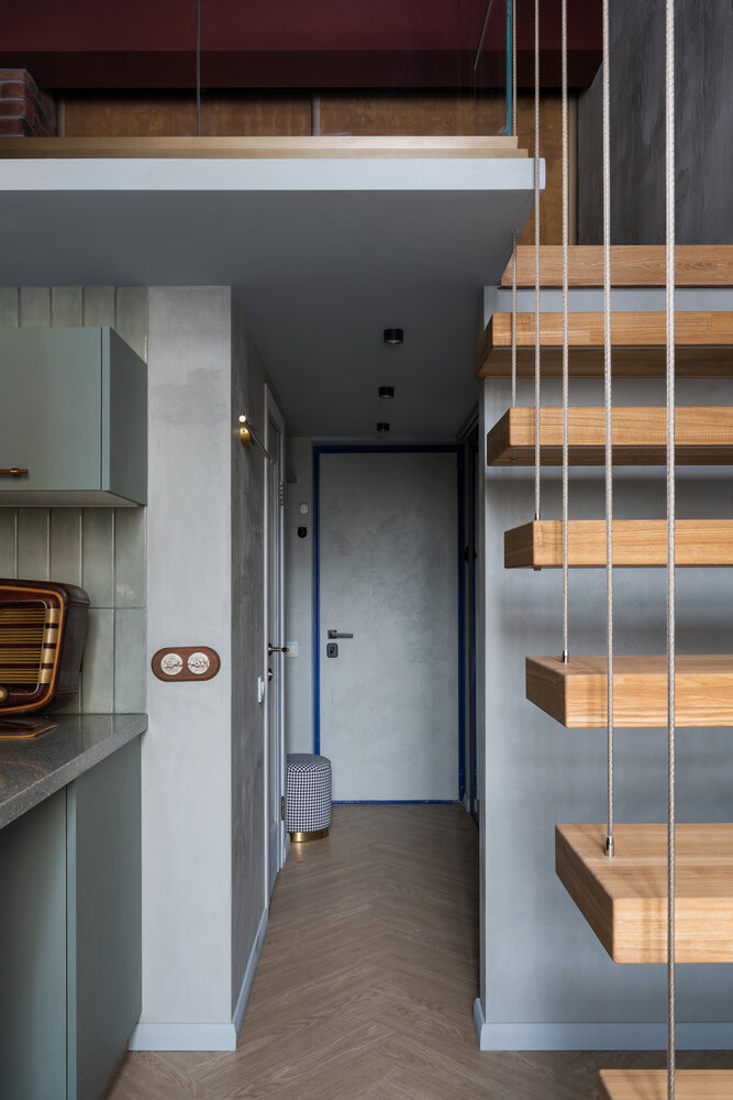 Фотография: Прихожая в стиле Современный, Лофт, Малогабаритная квартира, Квартира, Студия, Проект дня, Москва, Кирпичный дом, до 40 метров, ISPIR interior design, Маргарита Посухова – фото на INMYROOM