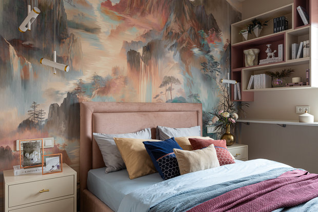 Фотография: Спальня в стиле Современный, Квартира, Проект недели, Москва, «Уютная квартира», 2 комнаты, 40-60 метров – фото на INMYROOM