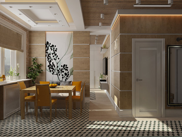 Фотография: Кухня и столовая в стиле Скандинавский, Малогабаритная квартира, Студия, Проект недели, Московская область, Евгения Ермолаева – фото на INMYROOM