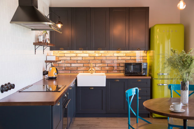 Фотография: Кухня и столовая в стиле Лофт, Квартира, Украина, Проект недели, Монолитный дом, 3 комнаты, 60-90 метров, Роман Луценко, Днепр – фото на INMYROOM