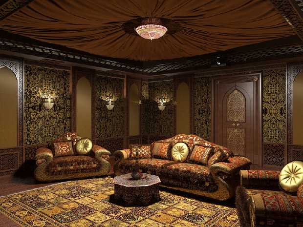 Фото из портфолио Проект домашнего кинотеатра в восточном стиле (пос.Ватутенки) – фотографии дизайна интерьеров на INMYROOM