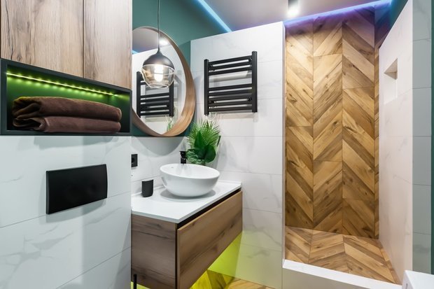 Фотография: Ванная в стиле Современный, Минимализм, Малогабаритная квартира, Квартира, Студия, Проект дня, Ростов-на-Дону, до 40 метров, Lanors, Юрий Луценко – фото на INMYROOM