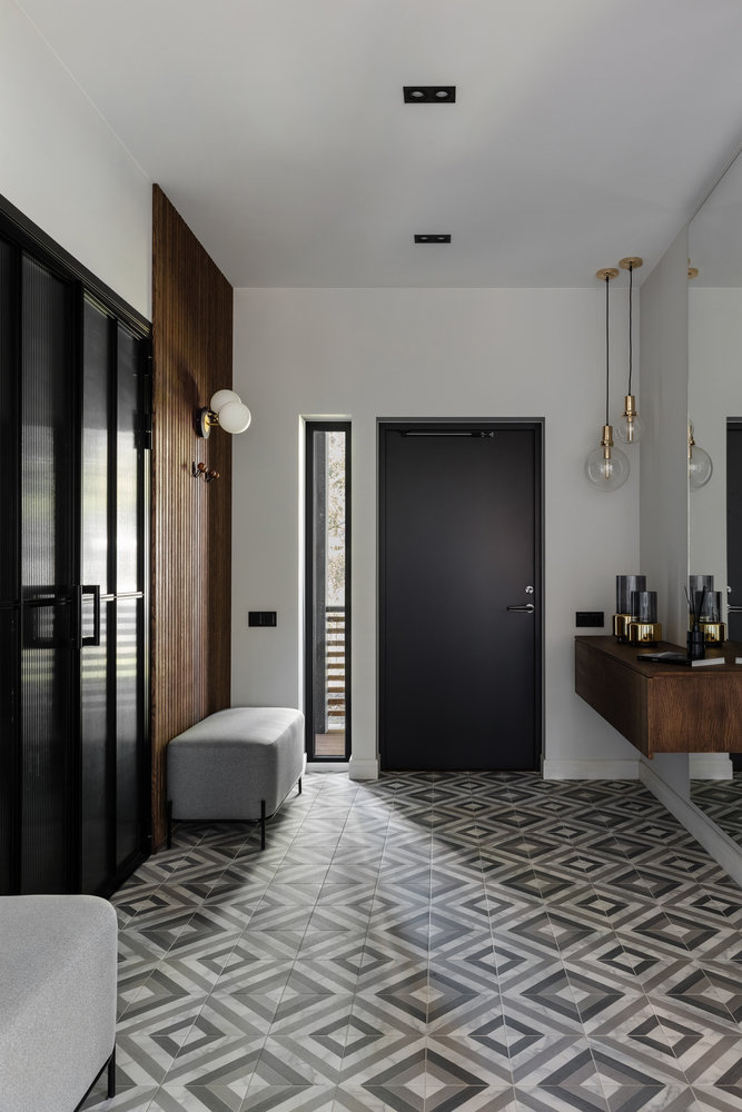 Фотография: Прихожая в стиле Современный, Лофт, Дом, Дом и дача, Ленинградская область, 4 и больше, Более 90 метров, Яна Грошева, Lampa Design Studio – фото на INMYROOM