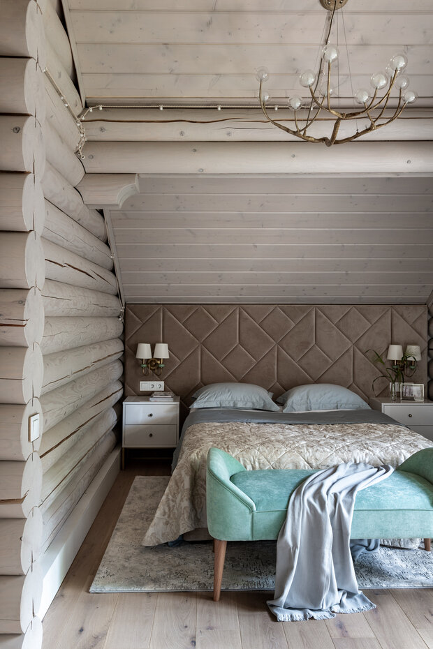 Фотография: Спальня в стиле Классический, Дом, Проект недели, Дом и дача, Московская область, Ирина Васильева, 4 и больше, Более 90 метров, Vasilyeva Interiors, Александра Лепнина – фото на INMYROOM