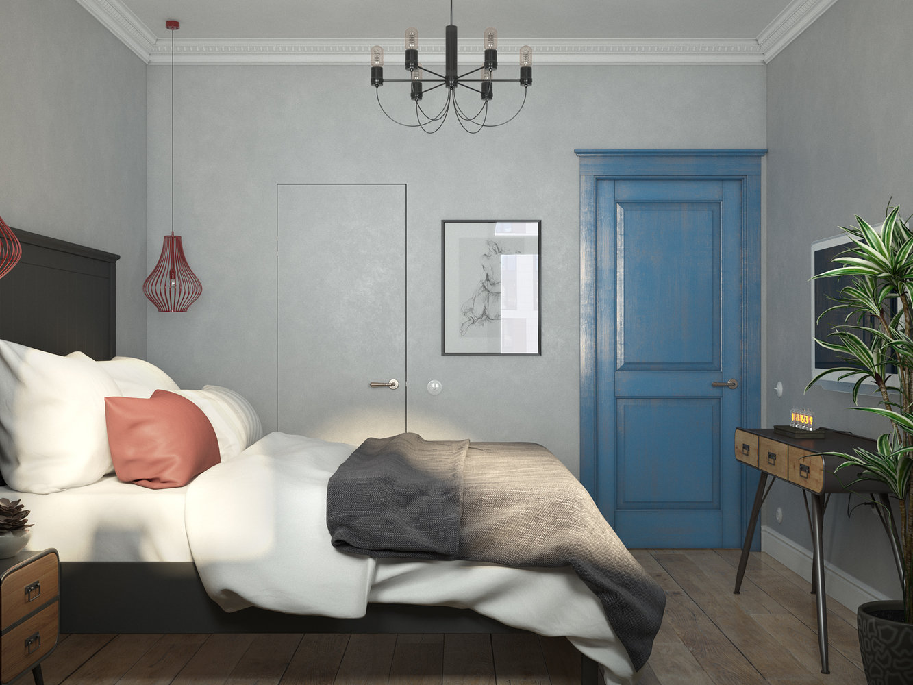 Фотография: Спальня в стиле Лофт, Эклектика, Квартира, Проект недели, Санкт-Петербург, Cubiq Studio, Монолитный дом, 1 комната, 40-60 метров, ЖК «Николаевский Ансамбль» – фото на INMYROOM Фотография: Спальня в стиле Лофт, Эклектика, Квартира, Проект недели, Санкт-Петербург, Cubiq Studio, Монолитный дом, 1 комната, 40-60 метров, ЖК «Николаевский Ансамбль» – фото на INMYROOM