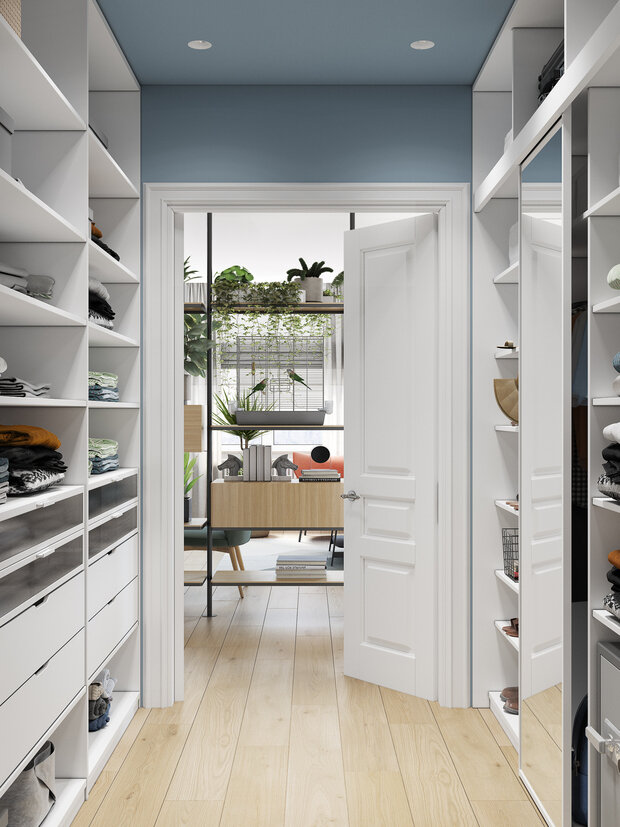 Фотография: Гардеробная в стиле Современный, Квартира, Проект дня, Москва, OM Design, 4 и больше, Более 90 метров – фото на INMYROOM