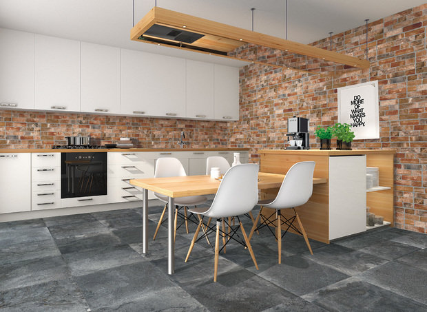 Фотография: Кухня и столовая в стиле Лофт, Советы, Estima, Ametis by Estima, керамогранит, как укладывать керамогранит, как ухаживать за керамогранитом – фото на INMYROOM