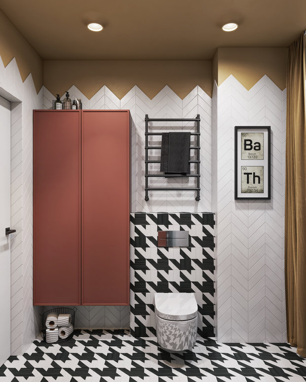 Фотография: Ванная в стиле Современный, Эклектика, Квартира, Проект дня, Санкт-Петербург, ToTaste Studio, 3 комнаты, 60-90 метров, Более 90 метров – фото на INMYROOM