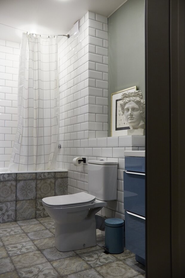 Фотография: Ванная в стиле Скандинавский, Современный, Эклектика, Винтажный, Проект недели, Дом и дача, Таунхаус, Челябинск, 3 комнаты, Более 90 метров, Вера Маурер – фото на INMYROOM