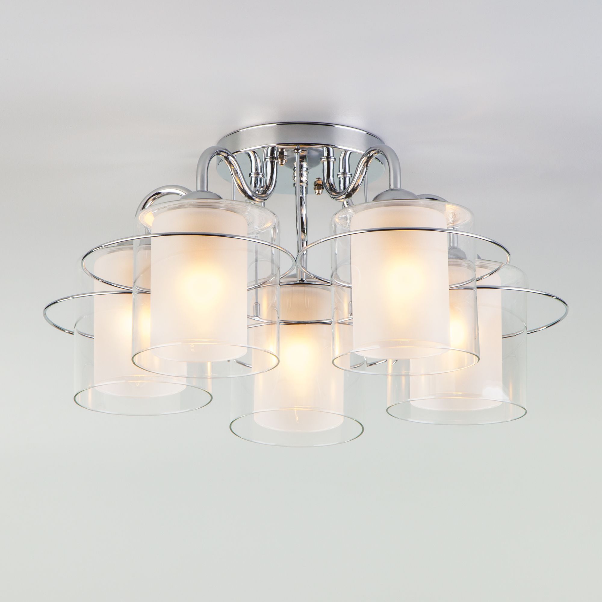 Потолочная люстра Darcy со стеклянными плафонами 30160/5 хром
